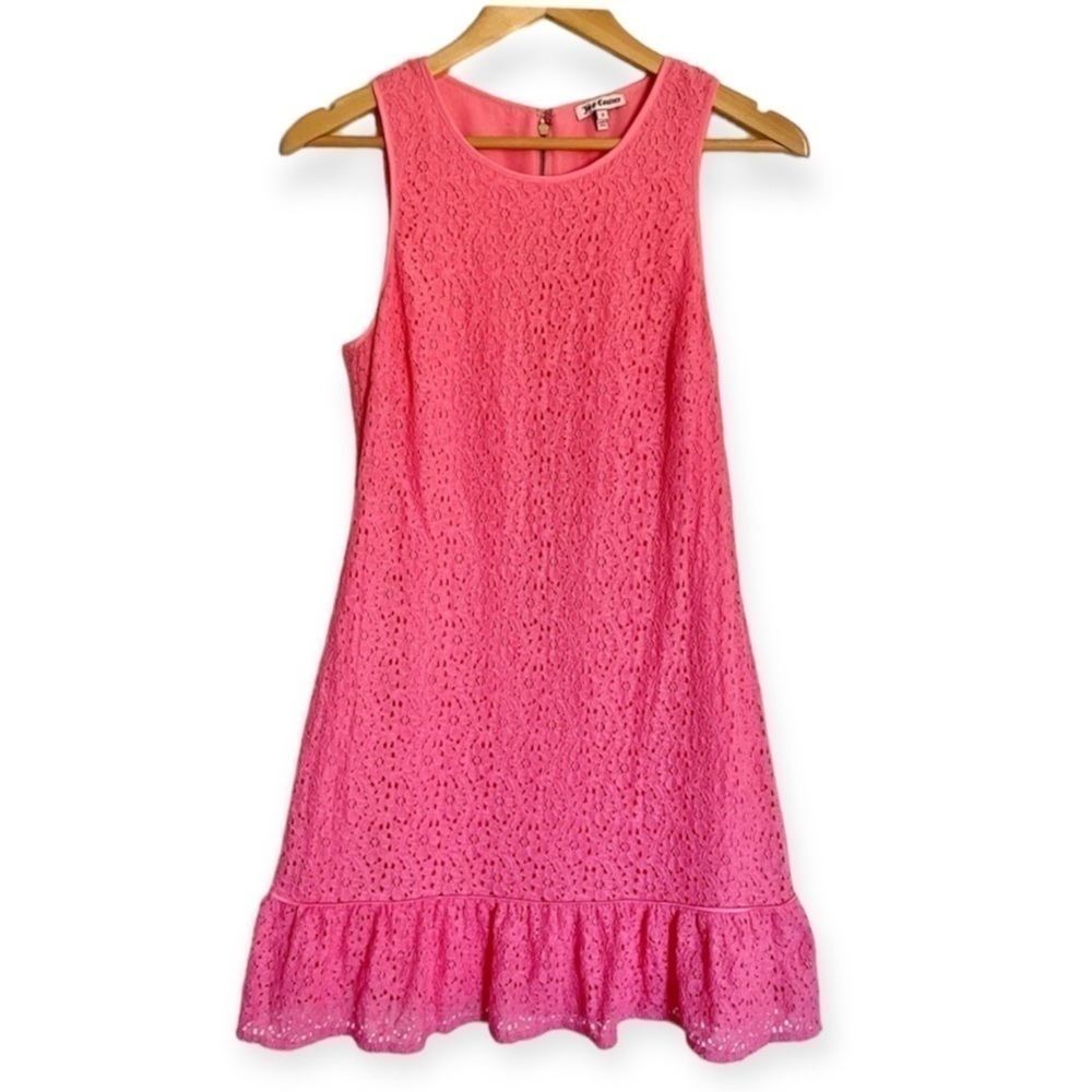 Juicy Couture Floral Lace Ruffle Sleeveless Dress - Picture 2 of 11